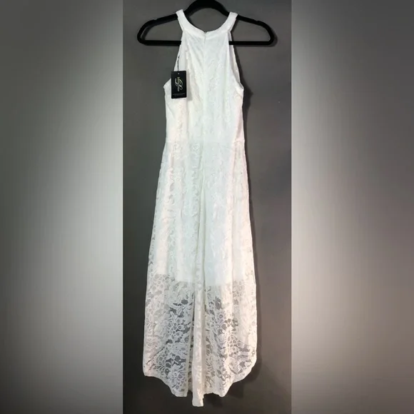 NWT Dressystar Halter Floral Hi-Lo Lace Party Dress Sz Medium - Picture 5 of 8